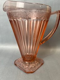 Pink Depression Glass Pitcher