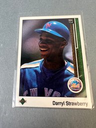 1989 Upper Deck Darryl Strawberry Card.