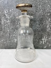Vintage Cut Glass Oil & Vinegar Cruet With Sterling Capped Stopper. *Local Pick-Up Only*