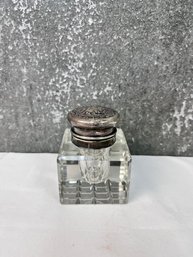 Vintage Crystal And Sterling Ink Well. *Local Pick-Up Only*