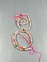 Two Strands Of Possible Pink Opal Beads