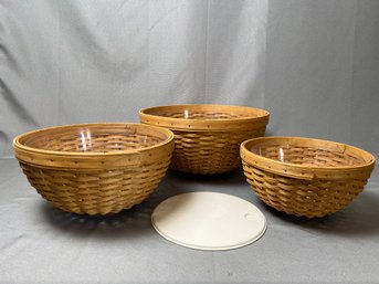 Set Of Longaberger Nesting Baskets.