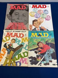 4 Mad Magazines. No 78, 99, 96 & 122. 1963, 65,65 & 68.
