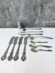 Lot Of Sterling Silver Flatware And A Salt Shaker