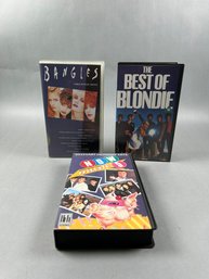 Lost Of Three Vintage VHS Tapes Blondie The Bangles