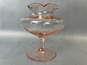 Pink Depression Glass Small Vase