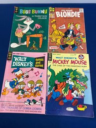 Mickey Mouse-no 97-1964, Bugs Bunny-no 106-1966, Donald Duck No27- 1966 & Blondie No 121-1959.