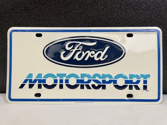 Ford Motorsport Vanity Plate