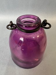 Small Purple Glass Jar