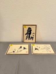 Three Enook Manomie Art Cards