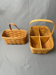 2 Longaberger Baskets. Spring Basket And Mini Wall Basket