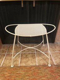 Vintage Off White Metal Vanity Stool *Local Pick-Up Only*