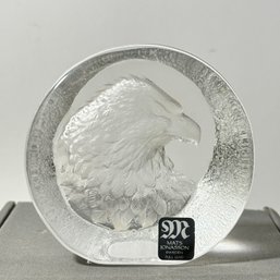 Mats Jonasson Sweden Eagle Paperweight With Box