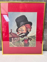 Red Skelton Clown Print Framed.  *Local Pick-Up Only*
