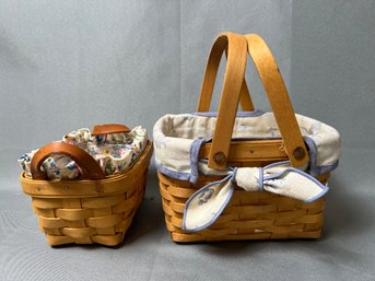 2 Lined Longaberger Baskets.