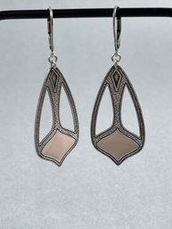 Art Deco Inspired Drop Pendant Earrings