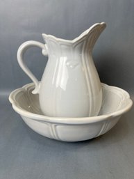 Vintage Ironstone Washbowl & Pitcher - USA