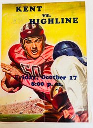 1949  Football Program Kent Versus Highline