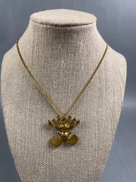 Pre-Columbian Inspired Frog Pendant And Chain