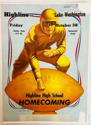1949  Highline Versus Lake Washington Football Program