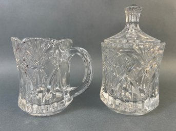 Cristal J G Durand Cream And Sugar Servers From France.