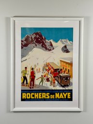 Vintage Ski Poster Rochers De Naye
