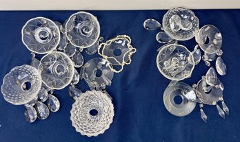 Lot Of Crystal Candle Accessories