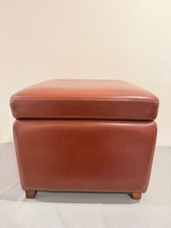 Leather Square Storage Footstool