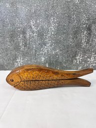 Carved Wood Decorative Fish Nutcracker