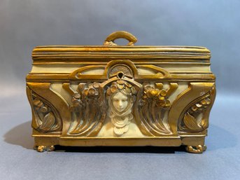 Art Nouveau Jewelry/Perfume Lidded  Box