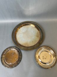 3 Silver Plate Platters.