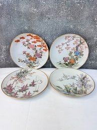 4 Hand-painted Porcelain Plates. *local Pick-Up Only*