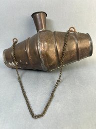 Antique Home Made Copper And Solder 1 Qt Oil Can.