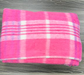 Pink & White Plaid Blanket *Local Pick Up Only*