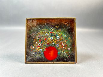 MCM Floral Enamel Miniature Picture