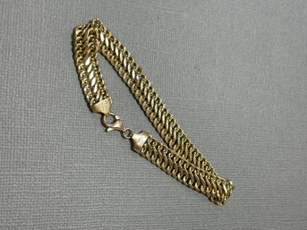 Gold Wash Sterling Silver Chain Bracelet