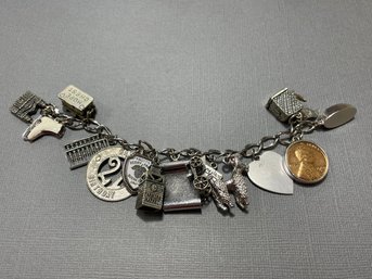 15 Charm Sterling Silver Charm Bracelet