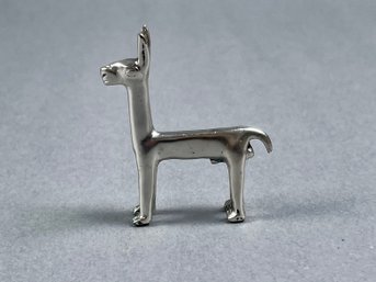 Vintage Silver Tone Llama Brooch-Pin