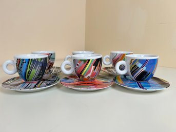 Illy Art Collection 2013 By Liu Wei  - Set Of 6 Cup & Saucers