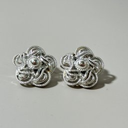 Coro Silvertone Clip Earrings