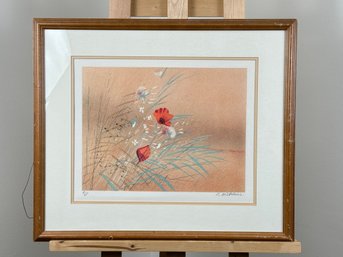 Michaud - Lithograph -poppies In The Breeze
