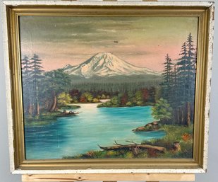 Unsigned Painting Of Mt Rainier