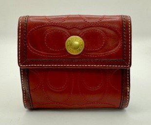Red Coach Wallet