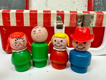 Fisher Price Little People In Red Carry Box