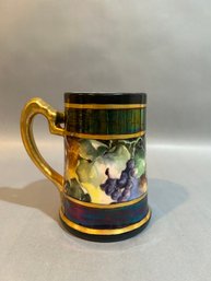 Hand Painted Fruit Beer Stein