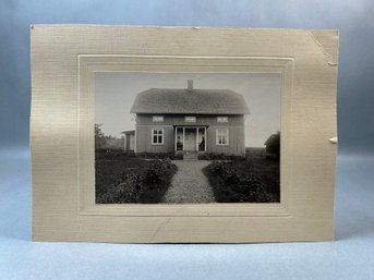 Antique Photograph Of Home In Sweden