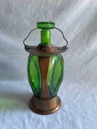 Vintage Green Bottle/Music Box ~ Song: How Dry I Am