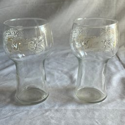 Set Of 2 Vintage Pepsi Cola Glasses