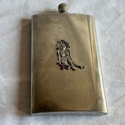 Vintage 2 1/2 Oz Flask Stainless Steel