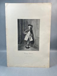 Antique C Carey Waiting Audience Print